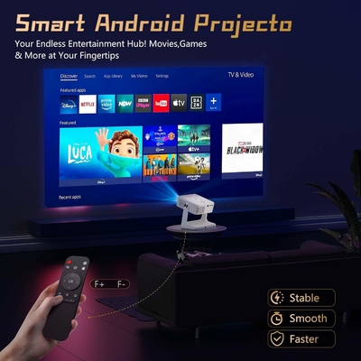 Ehomm D1 Dark Gray FHD Android Smart Flagship Auto Focus Video Movie Flip Projector