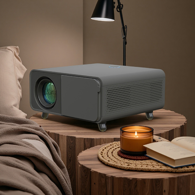 Dark Gray Education Projector Android 9.0 High Bright Smart FHD 4K Office Projector