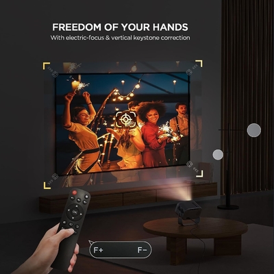 Ehomm K2 Pink 720P Mini Projector Android 11.0 360° Freestyle Smart Projector