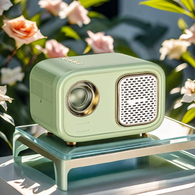 K1 Green 720P Mini Projector Android 11.0 Smart Flip Projector