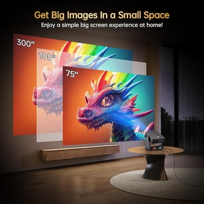 D2 Dark Gray FHD 1080P Projector Voice Control Ambient Light Projector 180° Rotating