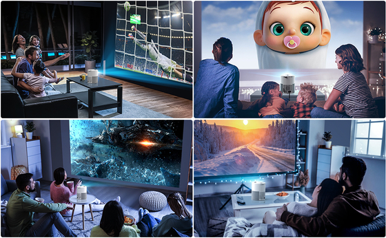 M1 Mini Full HD 1080P Android Projector Unique Cylindrical Projector with Carry Bag / Mini Tripod