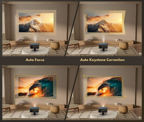 B1 White 1080P Smart Projector | 300 ANSI Lumens | 0.85kg Ultra-Portable | 0.9 Short Throw — 100" from 2.2m | Auto Focus + Keystone + Screen Fit + Obstacle Avoidance | Android 14.0