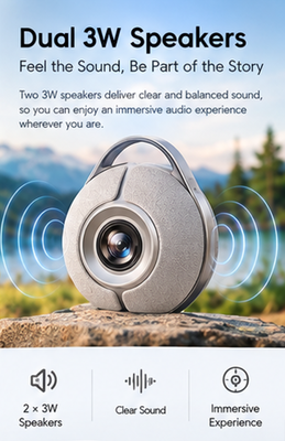 2026 NEW J5 Portable Mini Projector with Detachable 15000mAh Battery Stand | Android 14, 720P